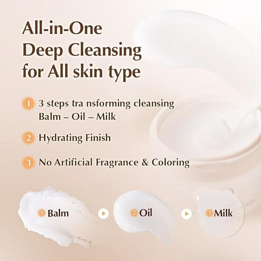 UIQ Biome Barrier Firming Collagen Cleansing Balm | Hygenic One-Step Makeup Remover | Non-Greasy Sorbet Texture | Gentle, Soothing for All Skin Types | No.1 Oliveyoung Cleanser | 3.38 fl. oz.
