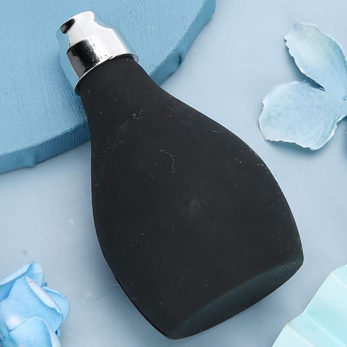 Powder Spray Pump,Refillable Silicone Powder Spray Bottle for Hair Fibers and Fine Powder,Reusable Powder Dispenser,Black