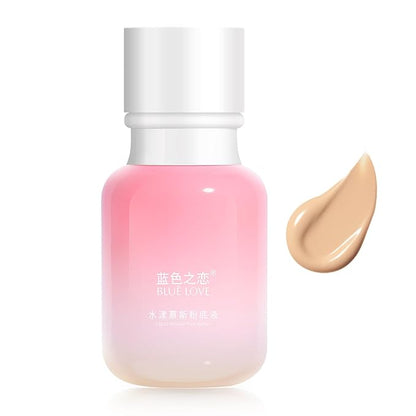 BLUE LOVE Liquid Foundation Mousse Texture, Full Coverage Foundation For Mature Skin, Face Makeup Tone Up Cream Skin Foundation Concealer For Combination & Oily Skin (Skin Color)