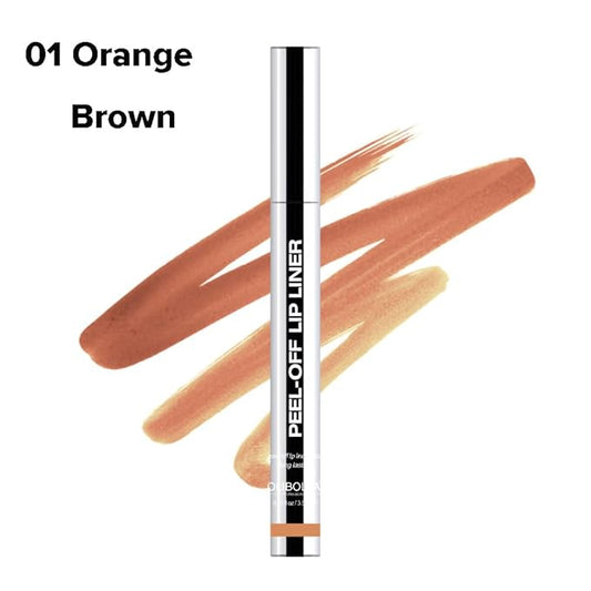 Peel-Off Matte Lip Stain - Long-Lasting Lip Liner Tattoo, Waterproof & Transfer-Proof for All Skin Types (Orange Brown, 1Pc)