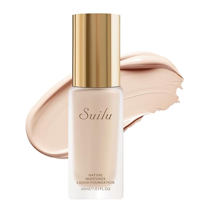 Liquid Foundation Lightweight Longwearing Face Makeup Foundation,Medium Coverage,Oil Control,For Dry, Combination to Oily Skin(Ivory White)