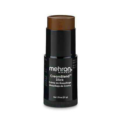 Mehron Makeup CreamBlend Stick | Face & Body Foundation | Full Coverage Professional Makeup Stick .75 oz (21 g) (Dark 4)