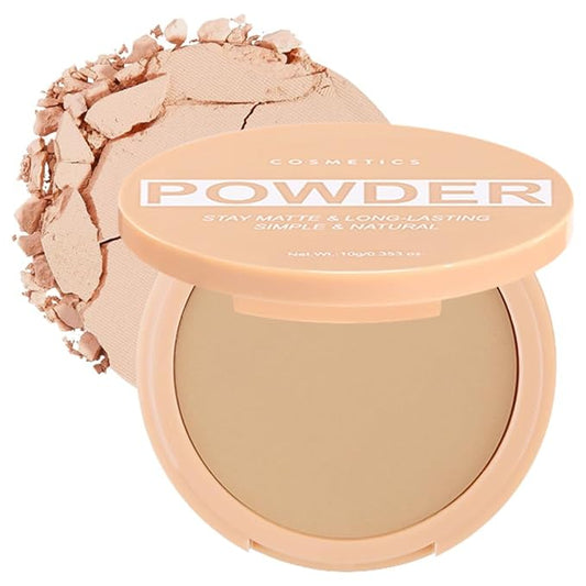 Pressed Matte Face Powder Makeup & Setting Powder for Poreless Wrinkle Blurring Contour Concealer Finishing,Lightweight,High Coverage,Shine Control (Dark Brown-Matte-04, 1.71OZ(Pack of 1))