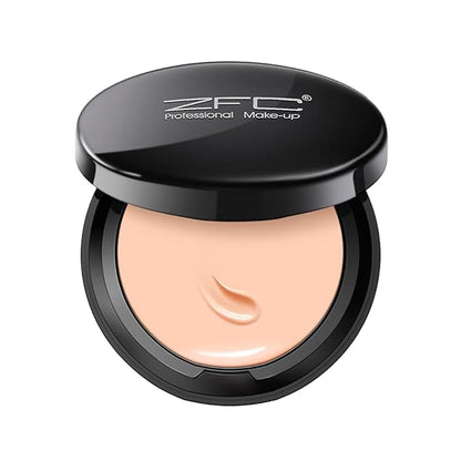 Foundation Makeup Concealer, Medium-to-Full Coverage Foundation Cream, Long Lasting Waterproof Up to 12HR Hybrid Setting Powder