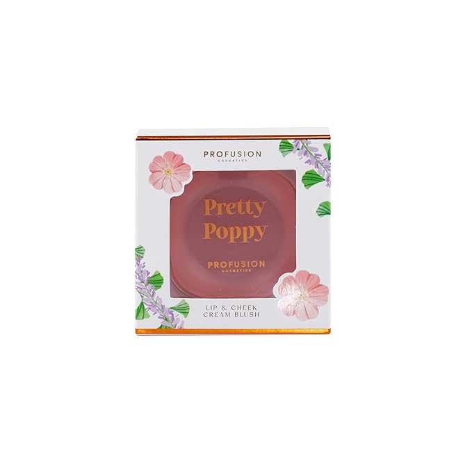 Profusion Cosmetics Petal Perfect Lip and Cheek Cream Blush, Multi Use Cream for Intense Colourpop and Soft Tinted Lips and Cheeks. (Wild Rose (Coral Pink), 1)