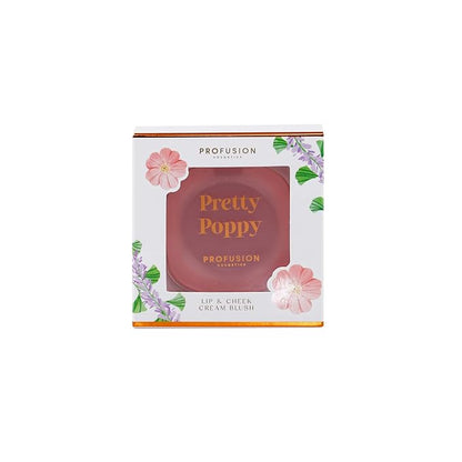 Profusion Cosmetics Petal Perfect Lip and Cheek Cream Blush, Multi Use Cream for Intense Colourpop and Soft Tinted Lips and Cheeks. (Wild Rose (Coral Pink), 1)