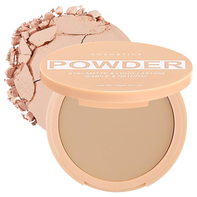 Pressed Matte Face Powder Makeup & Setting Powder for Poreless Wrinkle Blurring Contour Concealer Finishing,Lightweight,High Coverage,Shine Control (Cool Gray-Matte-03, 1.71OZ (Pack of 1))