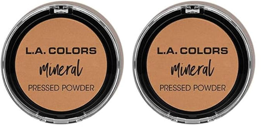 L.A. COLORS Mineral Pressed Powder, Classic Tan (Pack of 2)