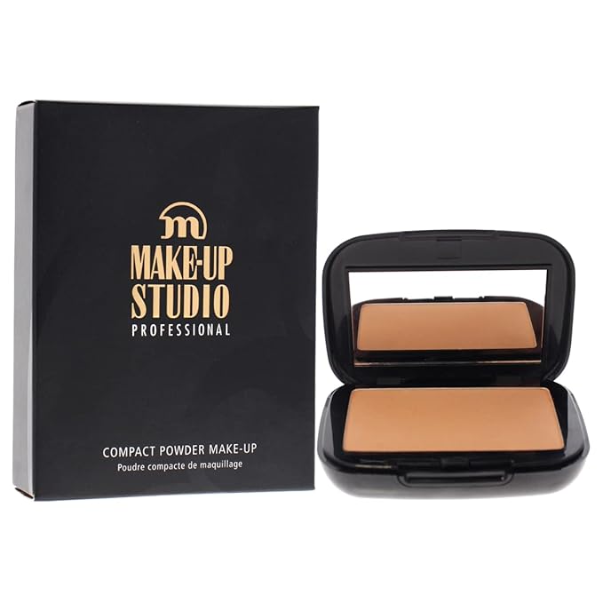 Make-Up Studio Professional Make-Up Compact Powder Foundation 3-In-1 - Compact Fixing Powder - Handy To Travel With - Long Lasting Foundation - Sunrise - 0.35 Oz