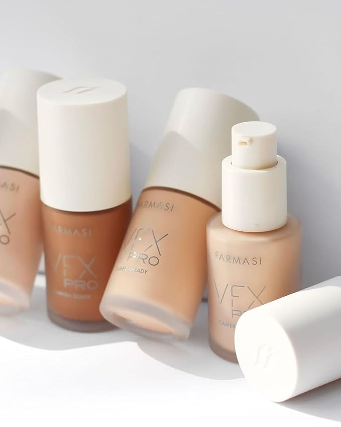 FARMASi Vfx Pro Foundation, Full Coverage Liquid Cream, Lightweight Long Lasting Coverage, Breathable Skin Moisturizer with Color True Matte Blending, Face Makeup, 1 fl. oz / 30 ml - Cappucino N13