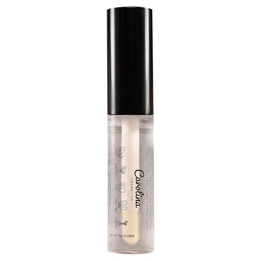 Clear Quartz Lip Gloss with Sunflower Seed Oil - Hydrating, Vegan, Non-Sticky - With Cacao & Grape Seed Oils - 5g/0.18oz