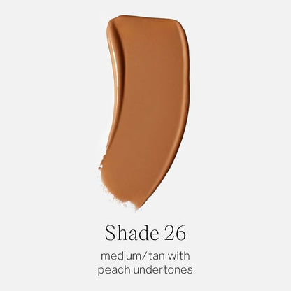 Saie Glowy Super Skin Tint Liquid Foundation - Hydrating Serum Foundation with Lightweight, Medium Coverage - Formulated with Hyaluronic Acid to Hydrate, Brighten and Plump - Shade 26 (1.01 oz)