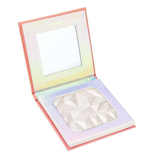 Highlighter Makeup Palette,holographic packaging with Mirror Cosmetics Vegan, Cruelty Free and Hypoallergenic 6 color Pigmented Face (Highlighters-01)
