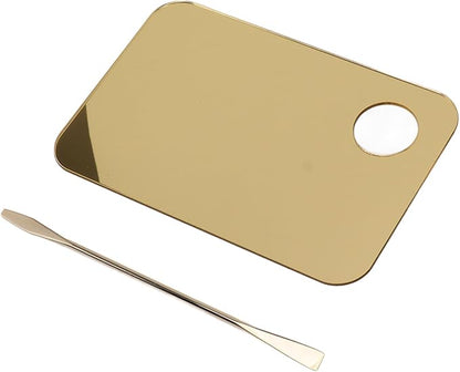 Gold Makeup Mixing Palette Acrylic Palette with Spatula for Mixing Makeup Cream Nail Art