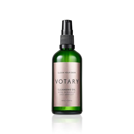 Cleansing Oil Rose Geranium & Apricot | Facial Cleanser Gentle Makeup Remover Cleanses without Clogging Pores With Deep Nourishing Apricot & Jojoba 3.4 Fl Oz