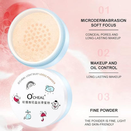 O'CHEAL Whitening Loose Powder and CC Air Cushion BB Cream Liquid Foundation Cream for Makeup Concealer Cushion for Face Make Up Cushion Makeup IVORY WHITE