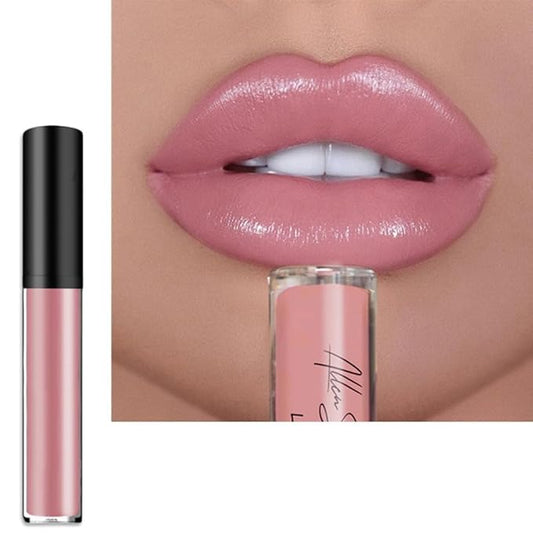12 Colors Cream Texture Lipstick,Waterproof Creamy Lip Gloss,Non-Stick to Cup Non-Fading Long-Lasting Moisturizing Velvet Liquid,Hydrating Lip Natural Jelly Lipstick(03#,0.2Fl Oz/6ml)