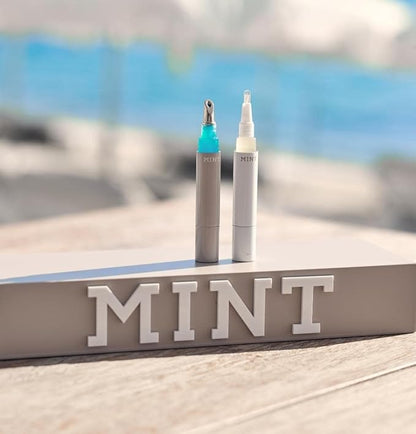 MINT Lipgloss Blue Lip Shine (4 ml) - Lipgloss - With Immediate Teeth Whitening Effect - Ultra Bright Shining Smile - By Dr. Mintcheva