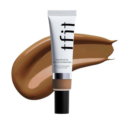 Radiance Fit Serum Foundation - Flawless Coverage, Dewy finish, Long-lasting, Lightweight, Korean Makeup,1.05 Oz. (W08 Tan, 1.05 Oz.)