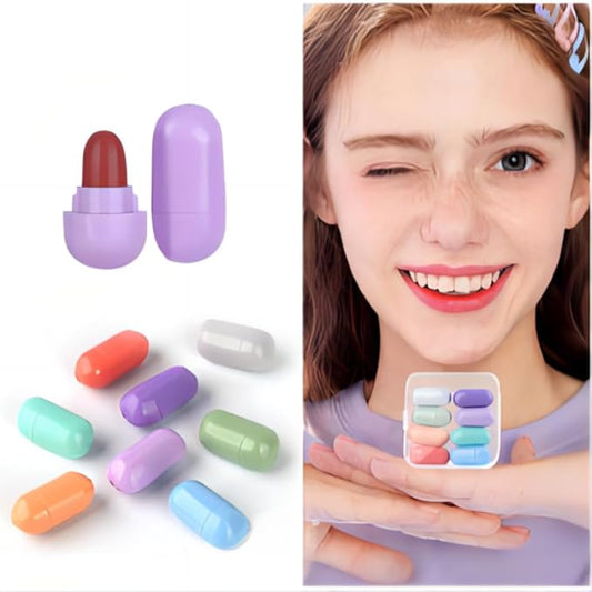 SWANNA Mini Lipstick Set, 8 Color Capsule Lipstick, Matte Lipstick Set, Waterproof Long Lasting Mini Capsule Lipstick Set, Long Lasting Mini Matte Lipstick Lip Gloss, Multi Color Matte Lipstick