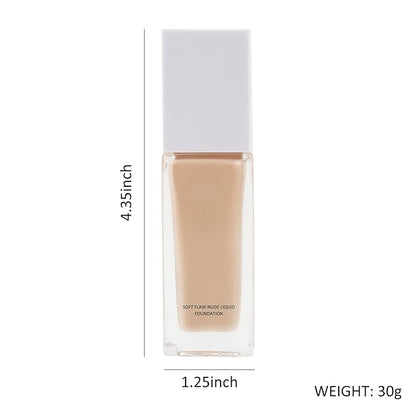 Boobeen Liquid Foundation Makeup, Hydrating Full-Coverage Foundation&Concealer Smooth Creamy Flawless Base Foundation Corrector, Longwear Nude, Lightweight & Evens Skin Tone