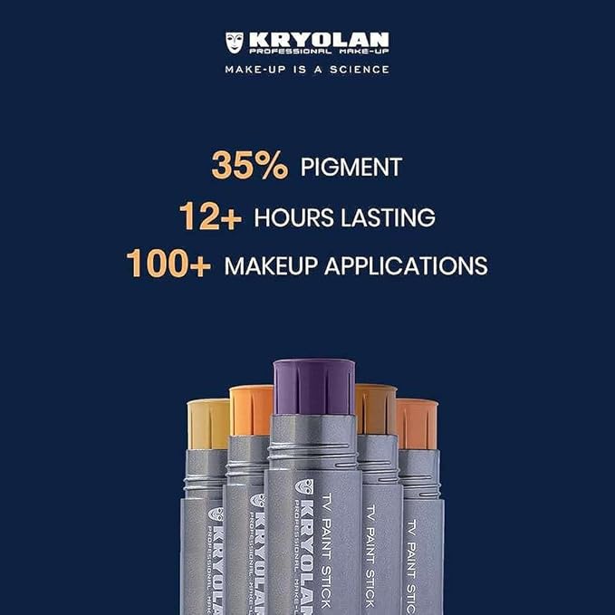 Kryolan TV Paint Stick - R27 Kryolan Makeup - Makeup Foundation - Makeup for TV, Theater, Stage, Acting, Face and Body, Full Coverage Concealer Foundation - Made in USA (25 g)