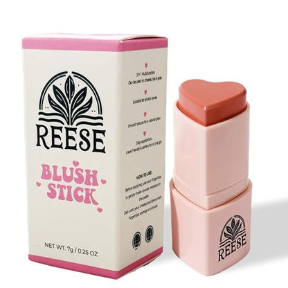 3-in-1 Multifunction Blush Stick - Blush, Lip Tint, Eye Shadow - Creamy, Long-Lasting, Easy Application for a Flawless Look (Sweet Peach, Small)
