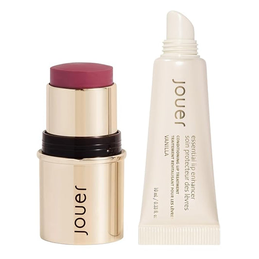 Jouer Be Loud Blush & Bloom Cheek + Lip & Vanilla Lip Enhancer Bundle