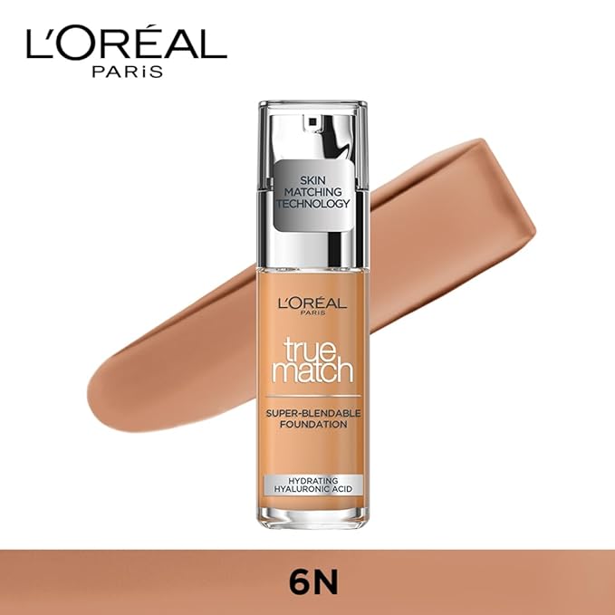 L'Oreal Paris New True Match Foundation 30ml - 6.N Honey