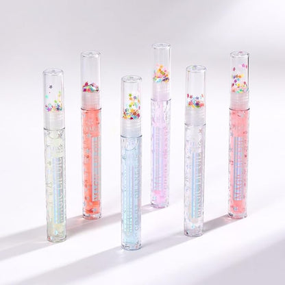 Petansy Shimmery Glitter Lip Gloss 6 Colors Liquid Lipstick Set Plumping Lip Oil | Syrupy gloss | Long Lasting | Moisturizing| High Shine | Lip Glow Set (6 Colors/Set)