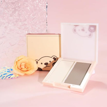 2-in-1 Contour & Blush Palette | Matte Silky Powder, No Fallout, Buildable Color, Universal Natural Makeup for Women (1#, 1 Count (Pack of 1))