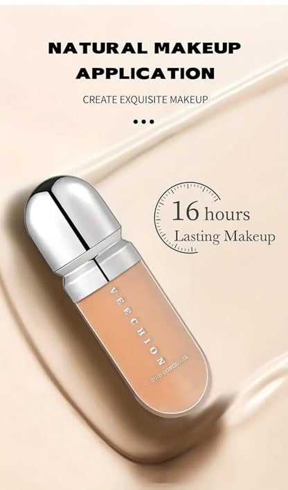 12-Shade Full Coverage Long Lasting Concealer, Waterproof Liquid Foundation For All Skin Types, Matte Finish, Buildable Coverage (11, 8ml)