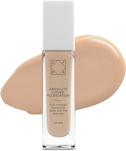 OFRA Absolute Cover Foundation #2 | Liquid Medium Coverage Foundation with Natural FInish | Oil-Free Face Makeup | Light Shade with Cool Undertone | 1oz/30ml