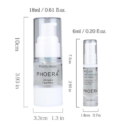 2 Pack PHOERA Primer for Face Makeup, Pore Shrink Wrinkles Remove Fine Lines Hydration Clean Prime 6ML/1