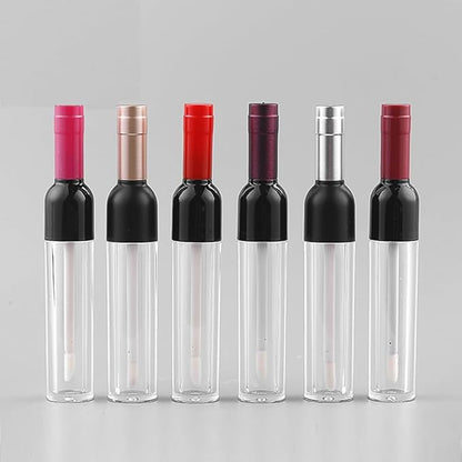 6 Pcs 5ml Clear Lip Gloss Tube With Wand Lip Glaze Tube Lip Oil Bottle Empty Liquid Lipstick Container Mini Refillable Makeup Container