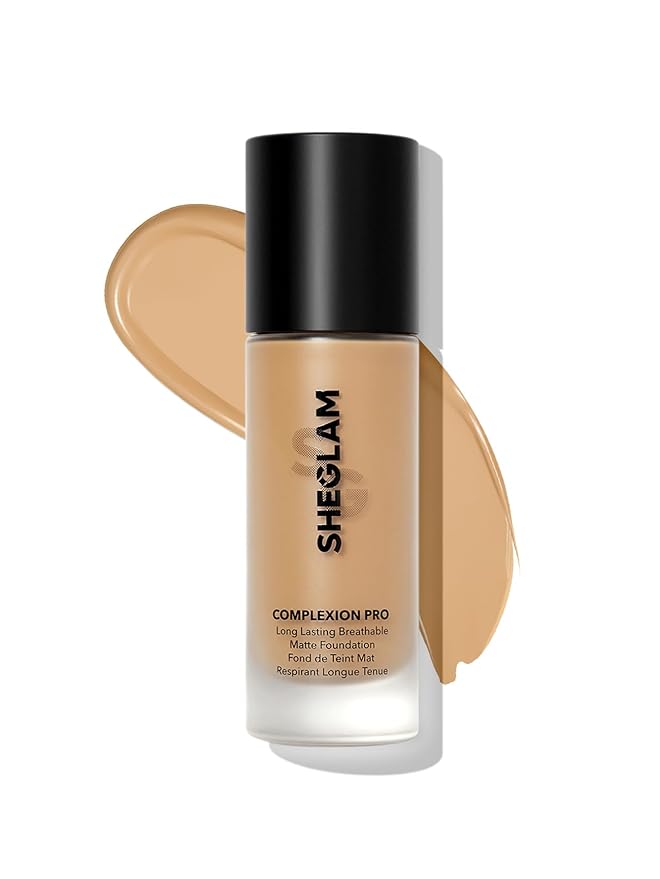 SHEGLAM Full Coverage Foundation Makeup Long Lasting Waterproof Matte Dewy Liquid Foundation - Caramel