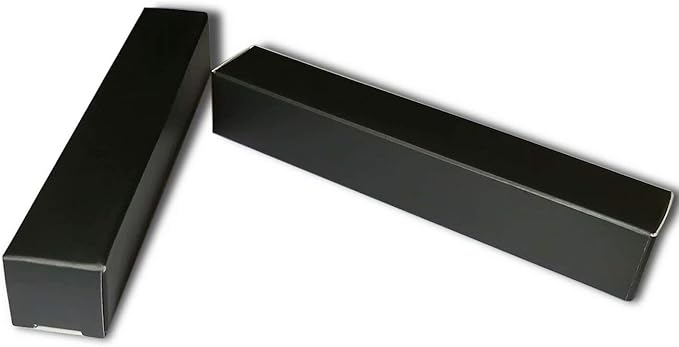 50 Pcs Empty Lip Gloss Box 4.72x0.78x0.78 inch Mascara Tube Packaging Matte Texture Black Lipgloss Kraft Paper Case Glaze Balm Organizer Storage DIY Make-up Sample Luxury Holder Wrapping