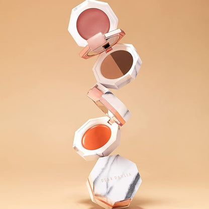 DEAR DAHLIA Paradise Tri-Colored Palette Eyeshadow with Built-in Mirror, LADY OXFORD, Vegan, Cruelty Free, 8 Free Formula, All-in-one Multi-use Palette, Minimal Fallout, 4g