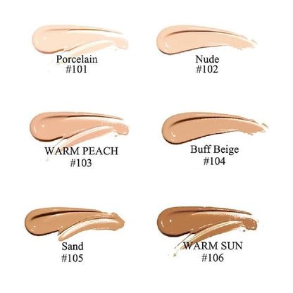 2 Pack PHOERA Foundation,Matte Oil Control Concealer Cream,PHOERA Long Lasting Waterproof Matte Liquid Foundation for Women Girls (102 Nude)