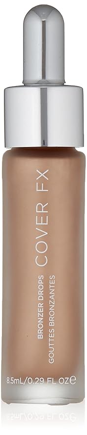 COVER FX Monochromatic Bronzer Duo, Suntan Bronze, and Custom Bronzer Drops, Glided Glow