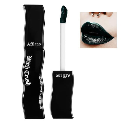 Dark Green Vampy Lip Gloss - Long-Lasting, Non-Sticky & Moisturizing | High Pigmented, Waterproof Glossy Finish for Gothic, Halloween, Vampire & Party Makeup | Vegan