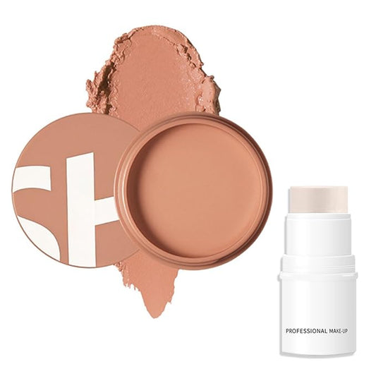 Blush Multi Stick, Lightweight & Blendable, Non-greasy & Waterproof, For Eyes, Lips & Cheeks, Highlight Contouring blush, Perfectly Blended, Contour Stick (SET 1, 2 in 1)