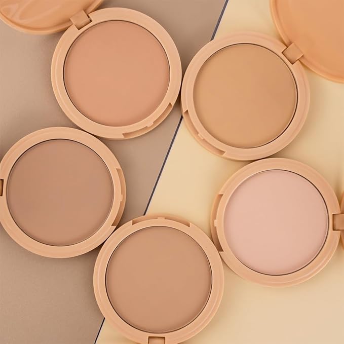 Pressed Matte Face Powder Makeup & Setting Powder for Poreless Wrinkle Blurring Contour Concealer Finishing,Lightweight,High Coverage,Shine Control (Cool Gray-Matte-03, 1.71OZ (Pack of 1))