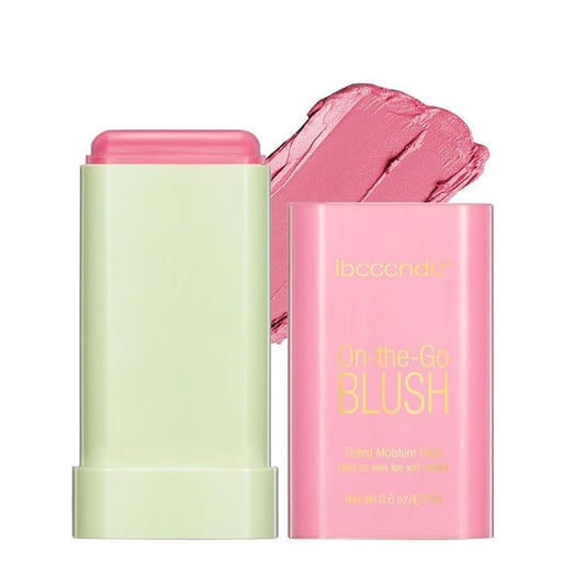 Blush Stick for Cheeks and Lips, On-the-Go Blush, Hydrating Solid Cheek Tint, Multi-use Blush Makeup Stick for Beautiful and Natural Shades, Tinted Moisture Stick Ued on Eyes Lips and Cheeks