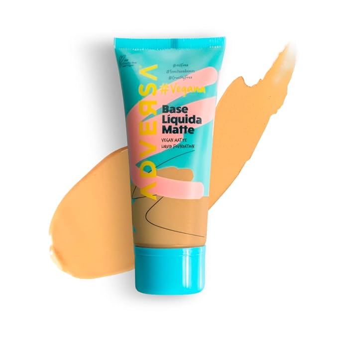 ADVERSA - Vegan Matte Liquid Foundation - Face Makeup, Full Coverage Foundation Makeup, Beauty & Personal Care - Cruelty Free, Gluten Free - 0.88 Fl oz/25g, Color 360