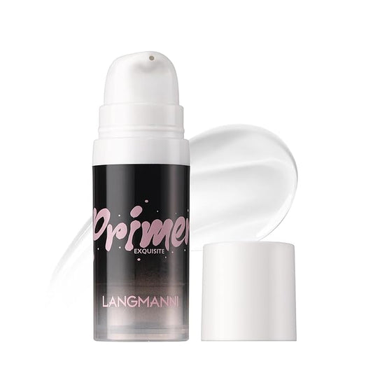 LANGMANNI Matte Grip Face Primer, Transparent Skin Perfecting Hydrating Gel Primer Essential for Longlasting Perfection Face Makeup (0.33 Fl Oz, 1)