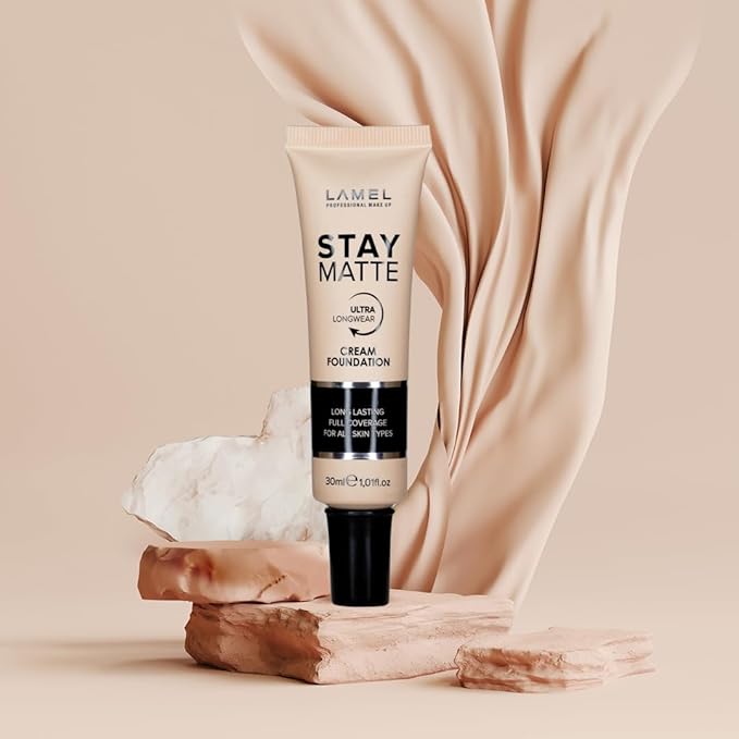 Foundation Stay Matte - Full Coverage Foundation - Long-Lasting & Waterpoof - Dewy & Flawless Finish - For All Skin Type - Organic & Oil-Free, 403-1.01fl.oz (Ivory)