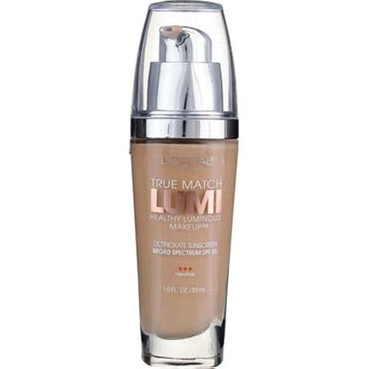 L'Oreal Paris True Match Lumi Healthy Luminous Makeup, N1-2 Soft Ivory Classic Ivory , 1 fl; oz.
