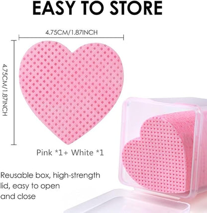 200 Pieces Nail Cotton Pads,1 Pull-Down Pump Dispenser Bottle, Super Absorbent Soft Non-Woven Eyelash Glue Wipes, Nail Polish dehumidifier for Eyelash Extension Products and Nail Oil Bottle (Pink)