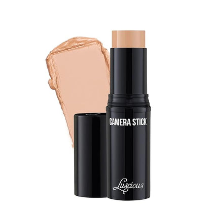 Camera Stick Foundation by True + Luscious - Full Coverage Cream Foundation - Non-Comedogenic & Hydrating Formula - Vegan, Paraben Free, & Cruelty Free - 0.49 oz (Shade 3: Deep Beige)